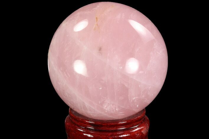 Polished Rose Quartz Sphere - Madagascar #93023